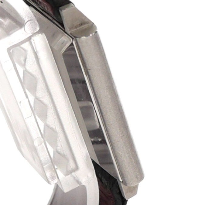 1円スタート 稼働品 CORUM コルム メンズ 腕時計 手巻き 機(jī)械式 スクエアフェイス ヴィンテージ 2針 ステンレススチール SS シルバー文字盤