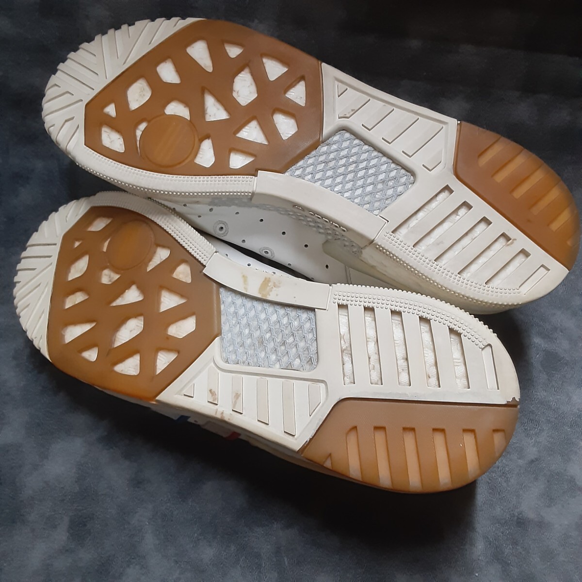 最値!定14300円!希少19年製!高性能ブーストソール!アディダス ライバルリー コンビレザー マテリアル スニーカー!トリコロール!白赤青 28_画像9