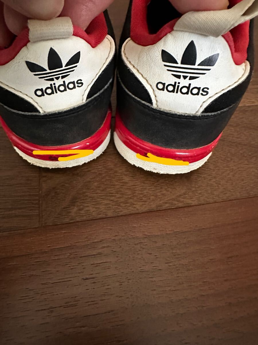  送料無料　adidas アディダス 17cm 17.5cm ライバルリー ロー キッズ　スニーカー　スリッポン　ブラック　レッド　 子供用靴