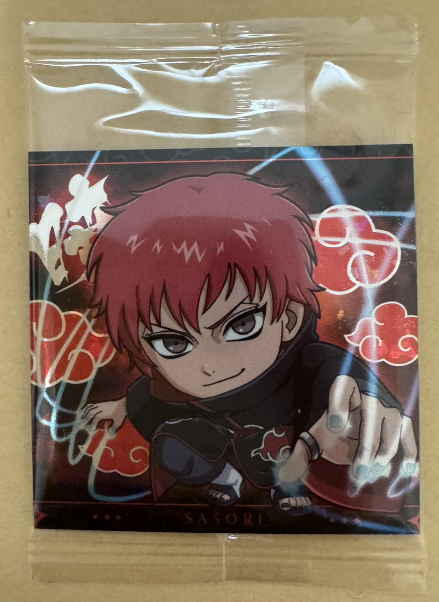 【新品未開封】【同梱可能】にふぉるめーしょん NARUTO-ナルト- 疾風(fēng)伝 忍界シールウエハース vol.4 忍界4-26 SR サソリ