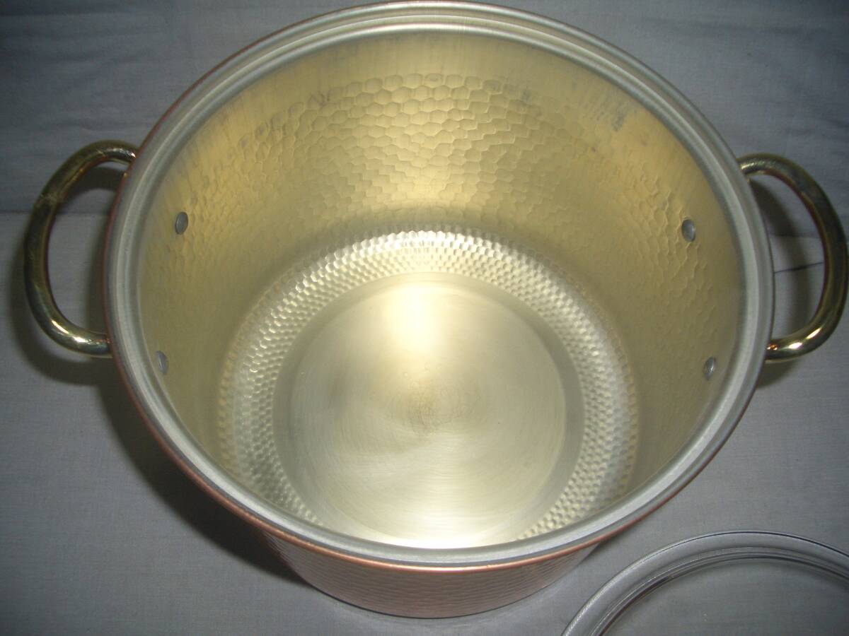  медь кастрюля не использовался размер внутренний диаметр примерно 20cm айнтопф pot акционерное общество лотос болото промышленность 