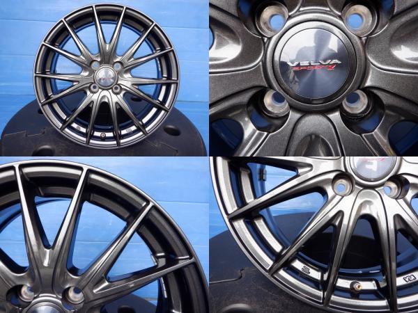 195/65-16 ブリヂストン VRX3 ウェッズ VELVA 16インチ 6J +40 4H100 新品 スタッドレス 中古 ホイール 4本セット ライズ ロッキー 伊