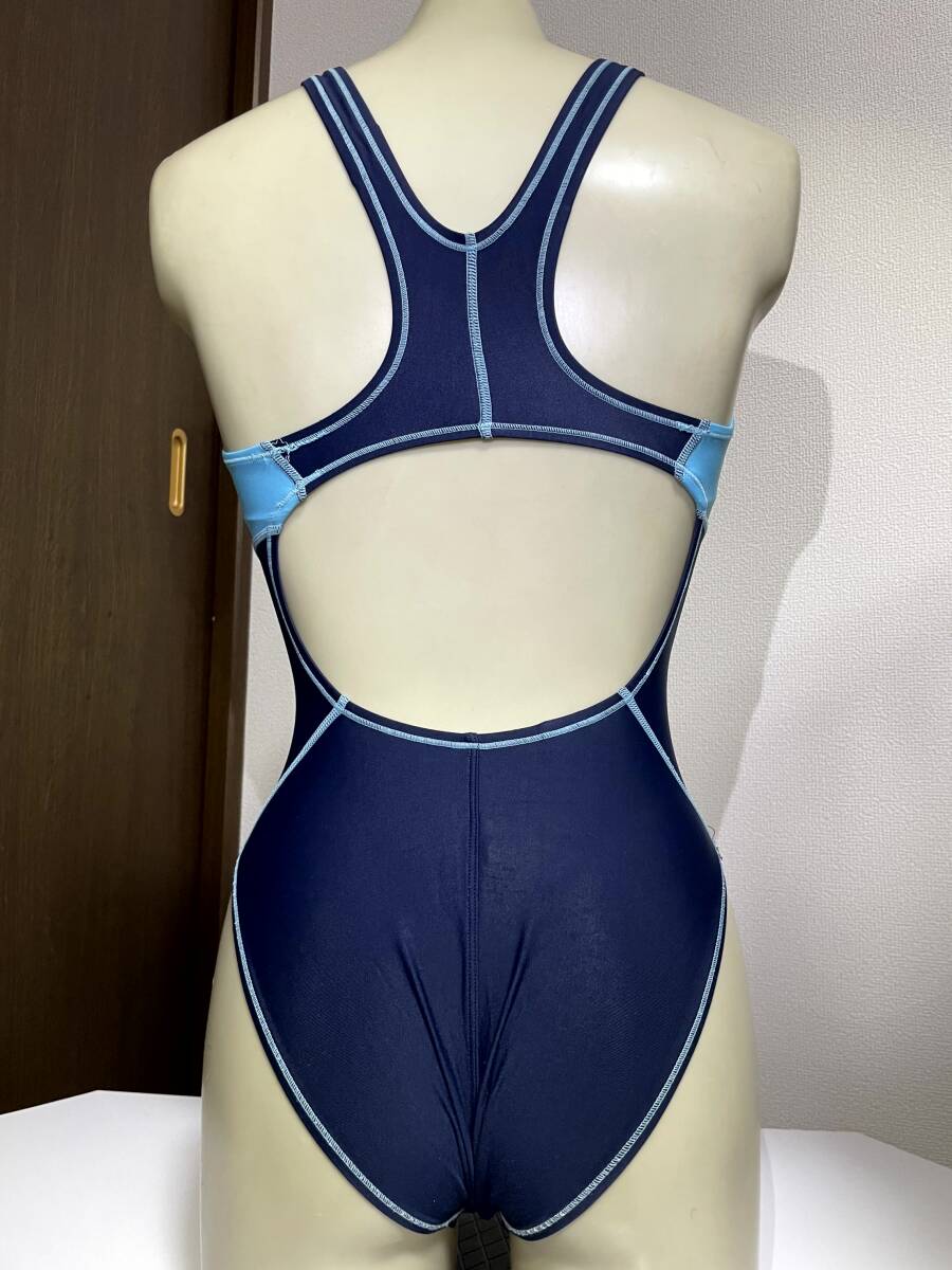 【ジャンク】53フットマーク ＺＩＰスイミング競泳水著 記名あり ジュニア１５０サイズ レオタードコスプレにも？