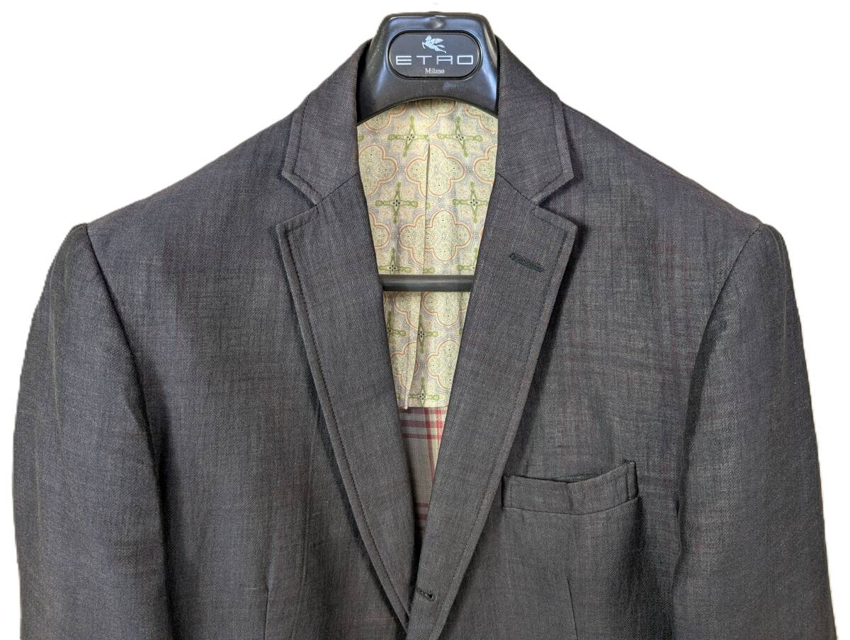 [私物?美品] エトロ ETRO イタリア制 リネン＆コットン サマージャケット（No,3262)