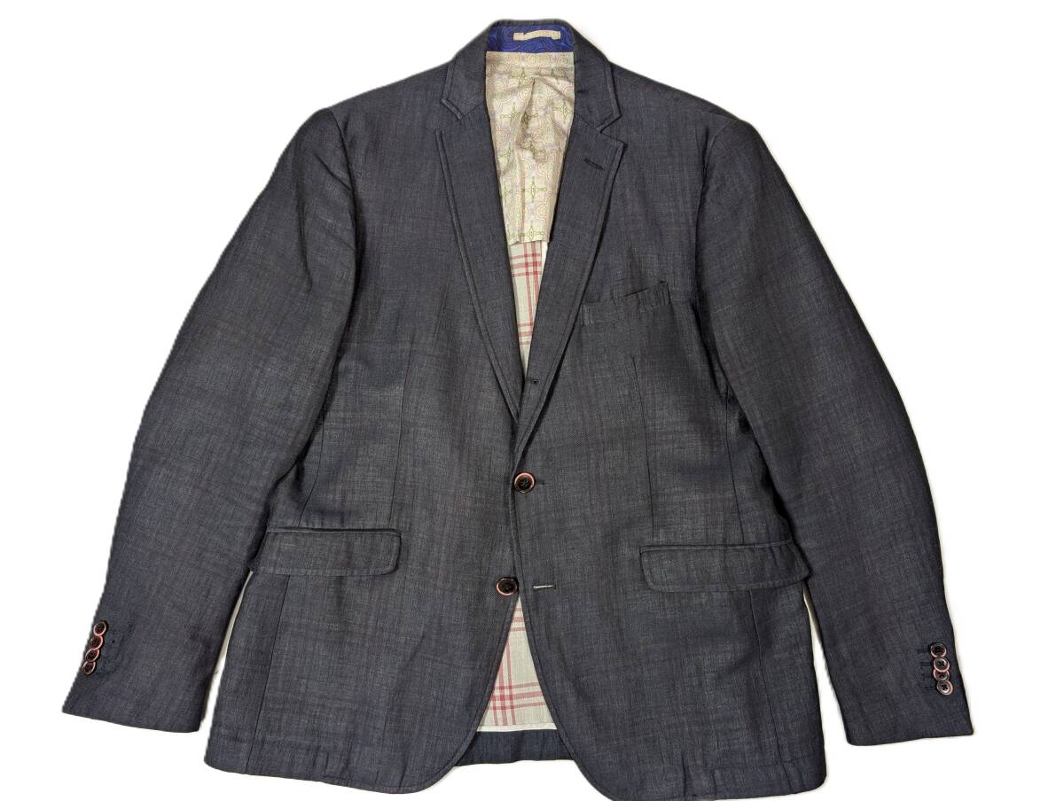 [私物?美品] エトロ ETRO イタリア制 リネン＆コットン サマージャケット（No,3262)