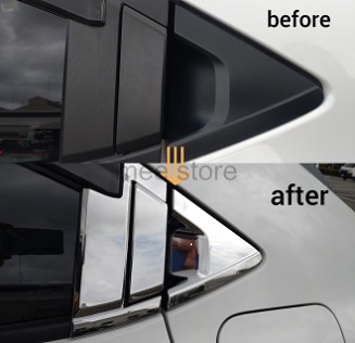 ホンダ ヴェゼル RV系 3/4/5/6型 リア ドアハンドル ドアカバー ドアプロテクター ドアバイザー装着車用 メッキ 鏡面 ガーニッシュ VEZEL_画像2