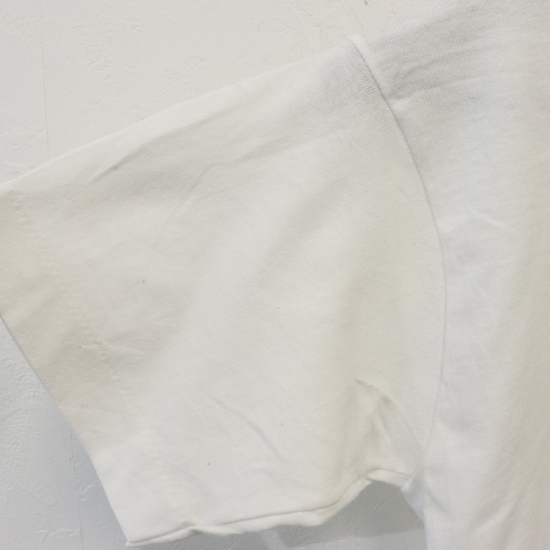 f499 90sビンテージ フルーツオブザルーム 半袖Tシャツ USA制■1990年代制 表記ボーイズ10サイズ 白 アニマル ウルフ アメカジ ストリート