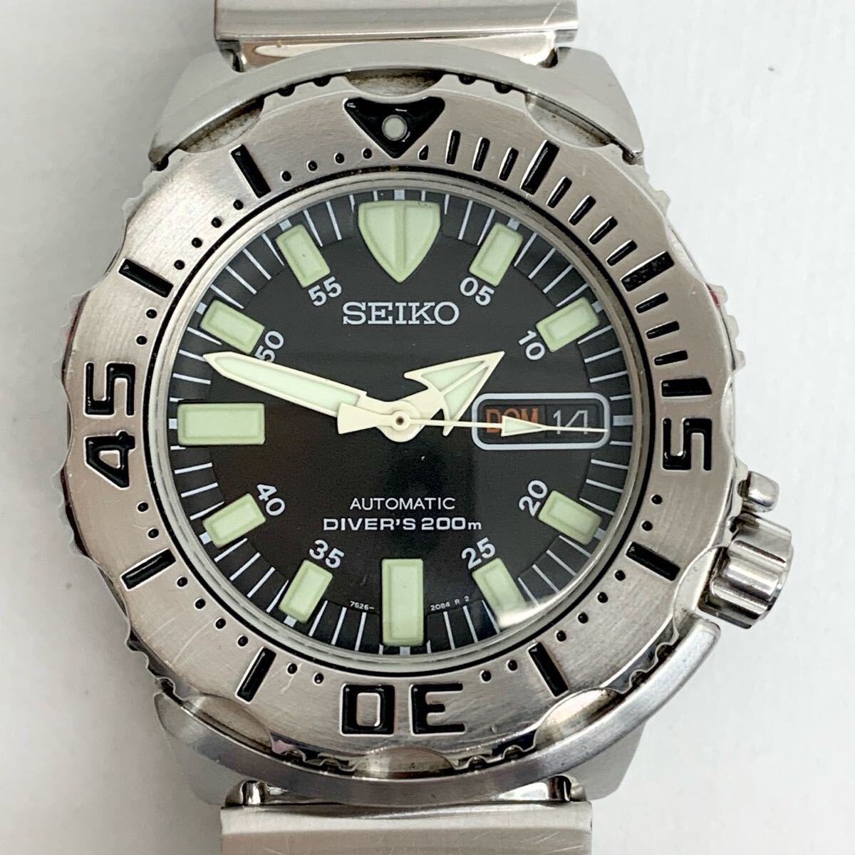 1円~! SEIKO セイコー 7S26-0350 自動巻き ブラックモンスター