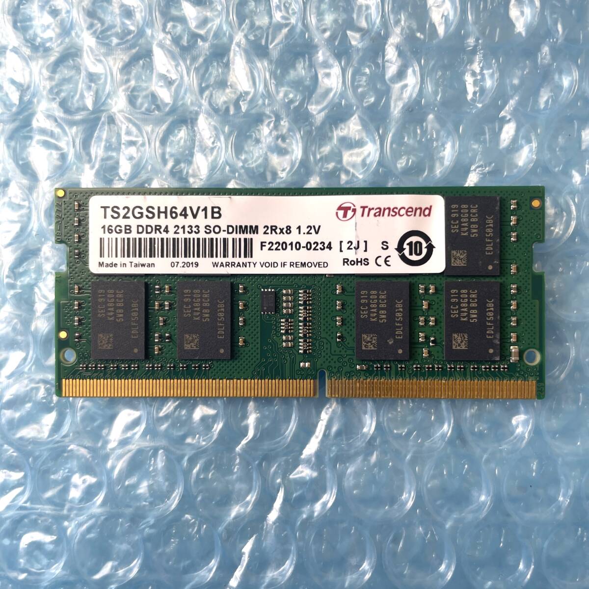 Transcend 16GB×1枚 計16GB DDR4 2133 ノートPC メモリ BIOS確認済み【NM-601】