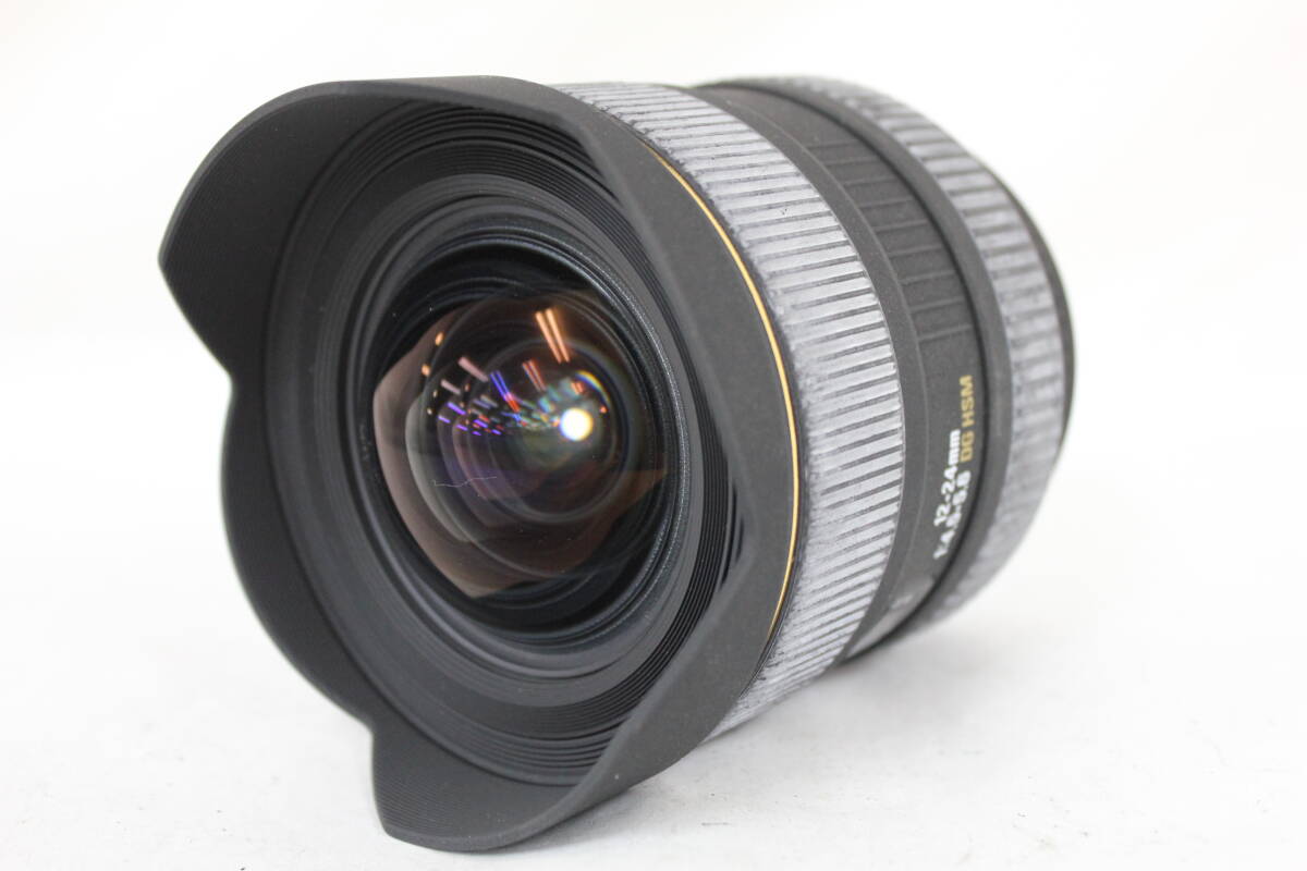 【返品保証】 シグマ Sigma 12-24mm F4.5-5.6 DG HSM キャノンマウント レンズ M6195 キヤノン