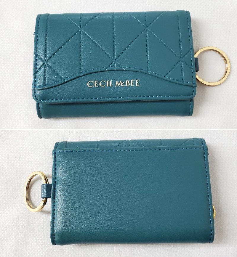 ▽CECIL McBEE キーケース シャモン グリーン系 セシルマクビー 中古 【難あり】▽010130