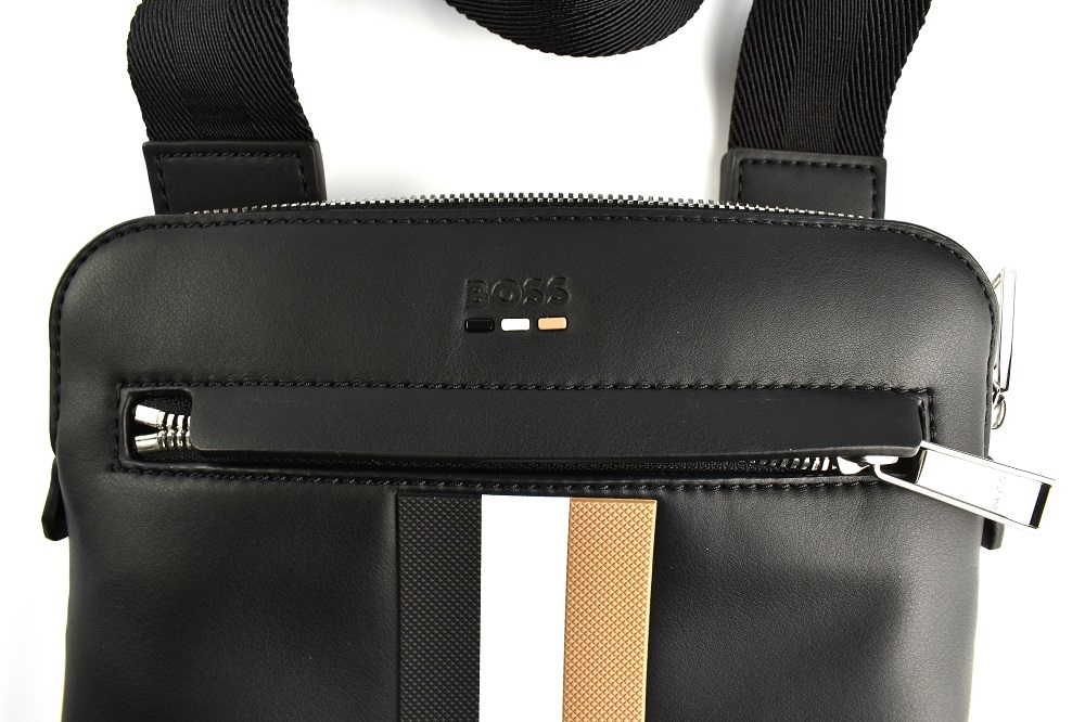 【6萬?新品】ユニセックス【ヒューゴ?ボス】シグネチャーストライプ ショルダーバッグ　　　1円～