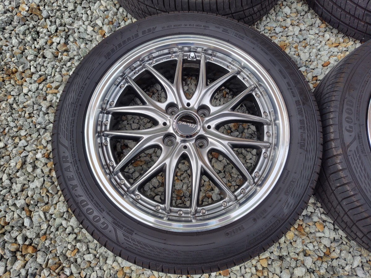 185/55r16 モンツァワーウィックディープランド　 4H PCD100 オフセット42 6j　フィット　スイフト　ヤリス　16インチ