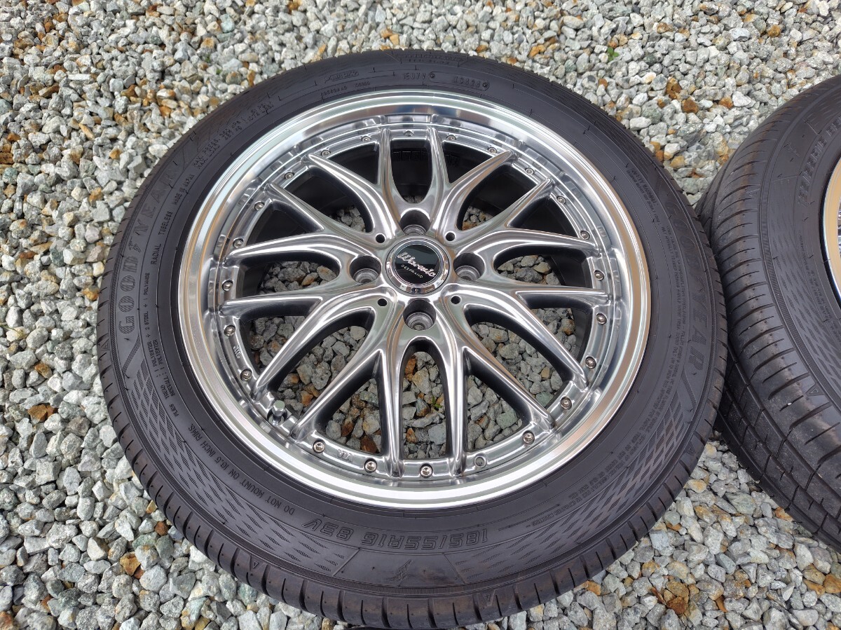 185/55r16 モンツァワーウィックディープランド　 4H PCD100 オフセット42 6j　フィット　スイフト　ヤリス　16インチ