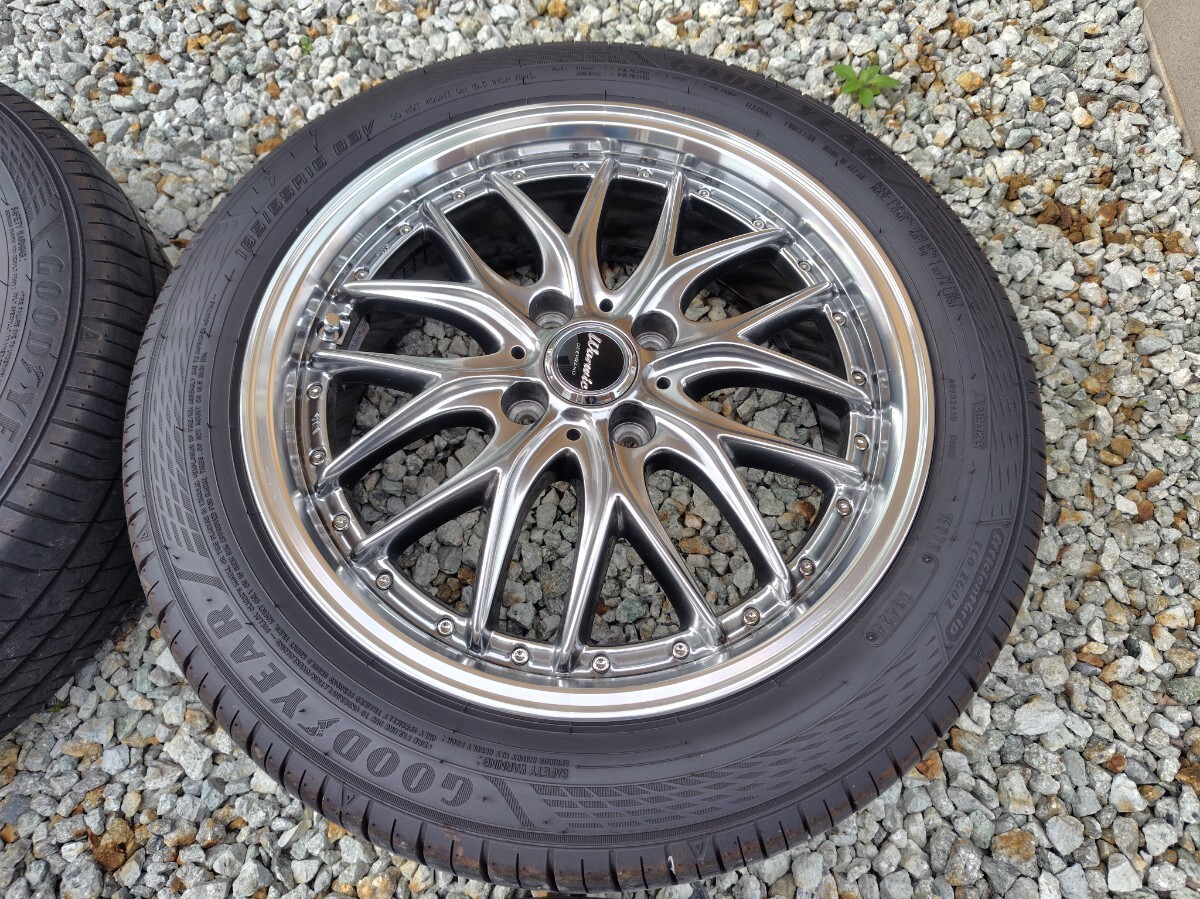 185/55r16 モンツァワーウィックディープランド　 4H PCD100 オフセット42 6j　フィット　スイフト　ヤリス　16インチ