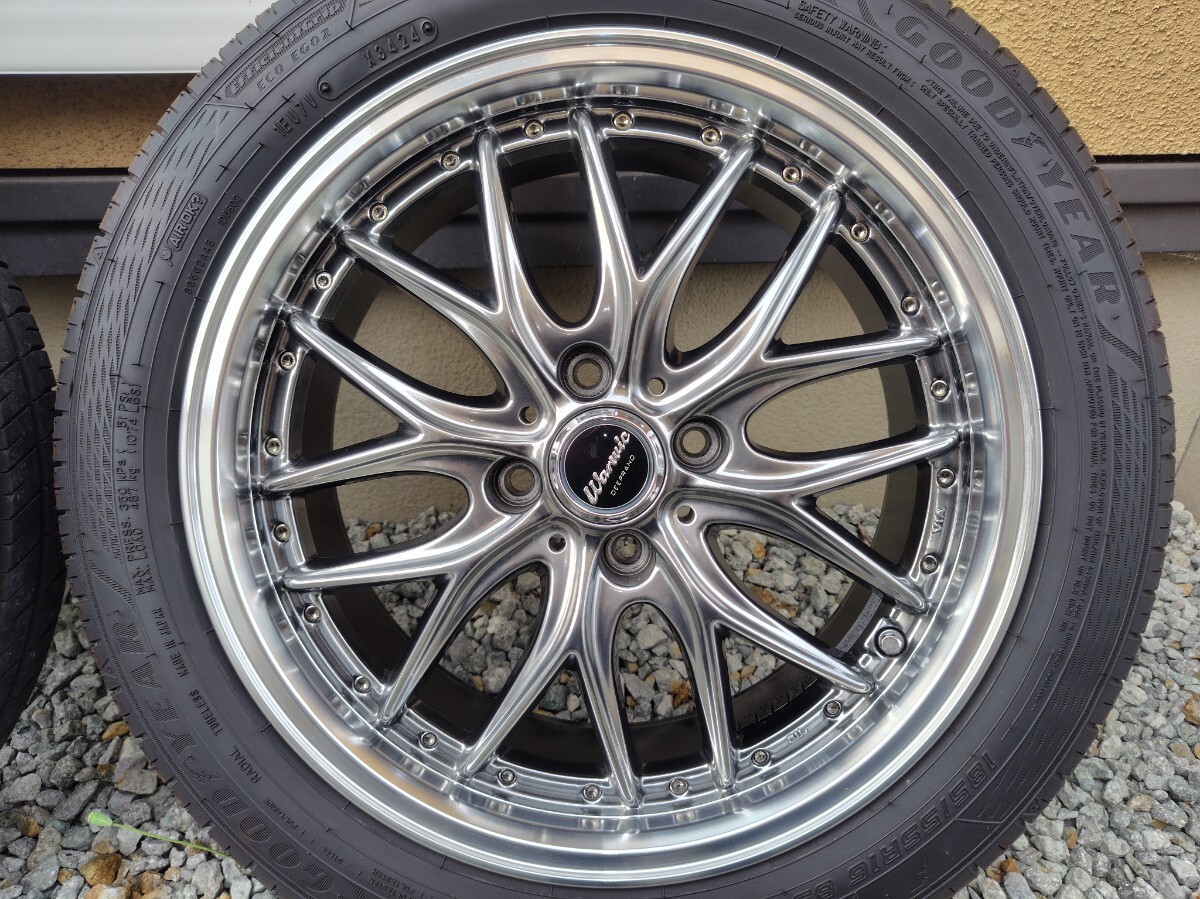185/55r16 モンツァワーウィックディープランド　 4H PCD100 オフセット42 6j　フィット　スイフト　ヤリス　16インチ