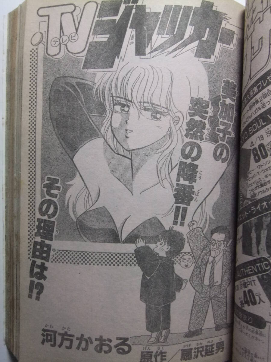 ☆☆W-1692★ 1989年 週刊少年マガジン 第17號(hào) ★新連載はっぴい亀亀/オフサイド/彼女はデリケート/THE STAR/コータロー/TVジャッカー☆☆