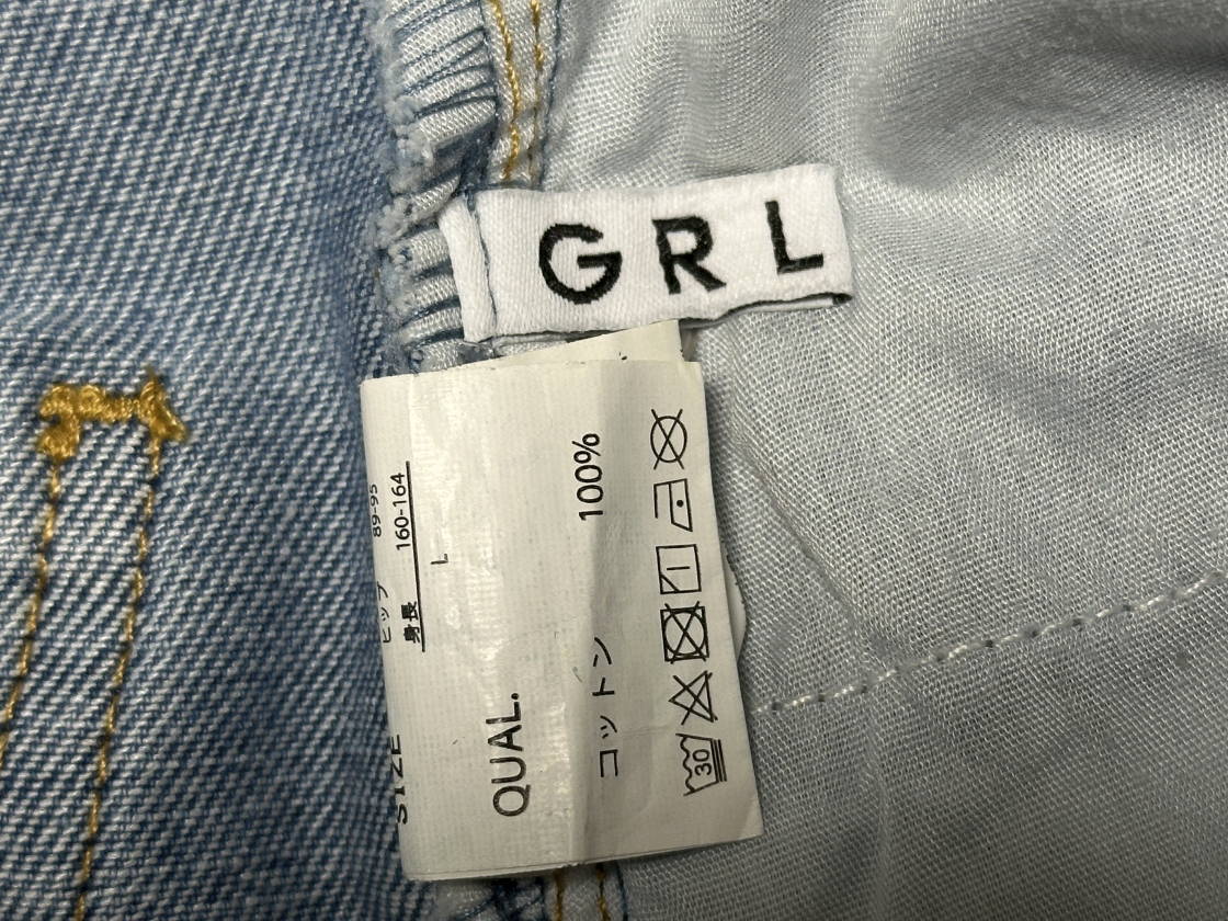 GRL グレイル　デニムパンツ 　L ブルー レディース_画像4
