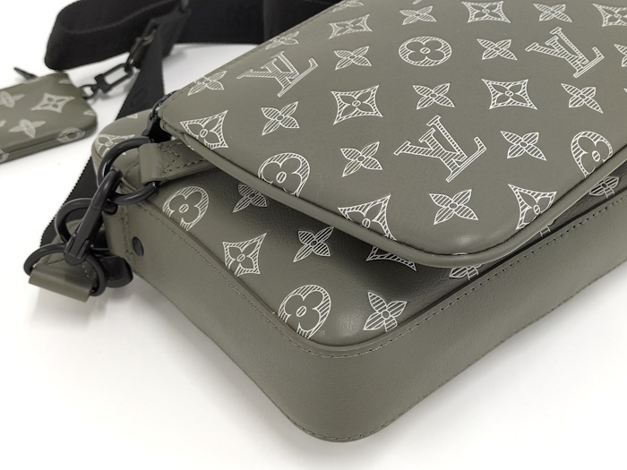 LOUIS VUITTON トリオメッセンジャー ショルダーバッグ モノグラム シャドウ オリーブ グリーン M12490_画像3