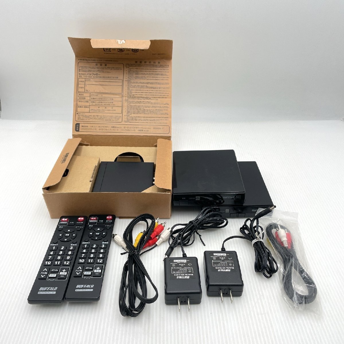 バッファロー BAFFALO 地上デジタルチューナーまとめ DTV-MIC110 DTV-A100 リモコン付 取説無(wú)し 通電のみ確認(rèn) 【道楽銭函】
