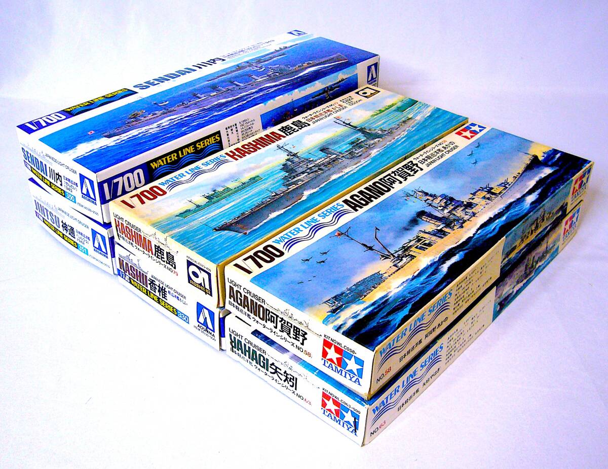 Tamiya / Aoshima 1/700 Япония военно-морской флот легкий ....../ стрела ./ олень остров /../ река внутри / бог через пластиковая модель 6 шт продажа комплектом не использовался не собран 