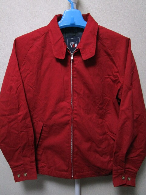 レア！VAN JACKET アーチロゴ スイングトップ?赤／レッド（ヴァンジャケットベルソンジャパンKentタグジャンパー00sビンテージアイビー）