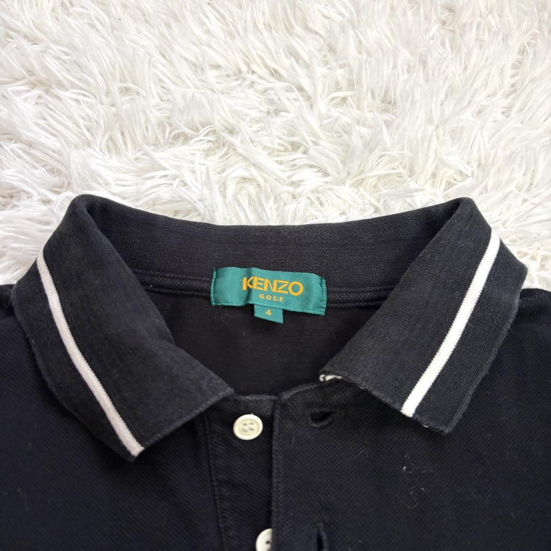 良品KENZO　ケンゾー　ポロシャツ　刺繍ロゴ　ブラック　長袖