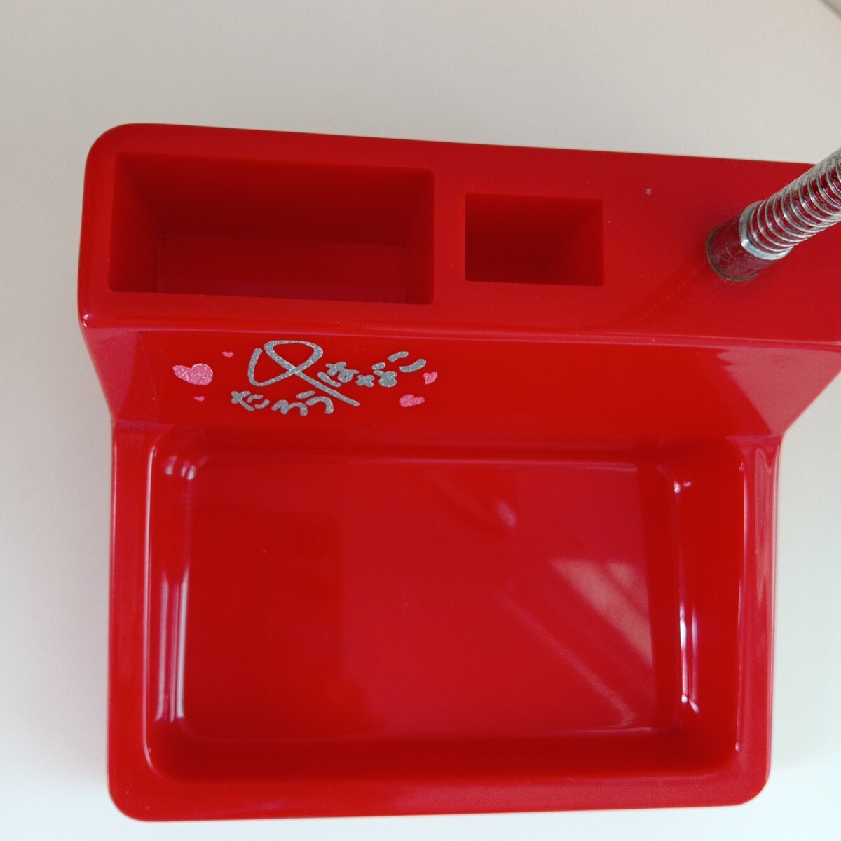 廃盤 未使用 ファンシー ミラー 鏡 雑貨 昭和レトロ 当時物 貴重 レア 日本製 80年代 希少 小物入れ スタンドミラー たろう はなこ 相合傘_画像8