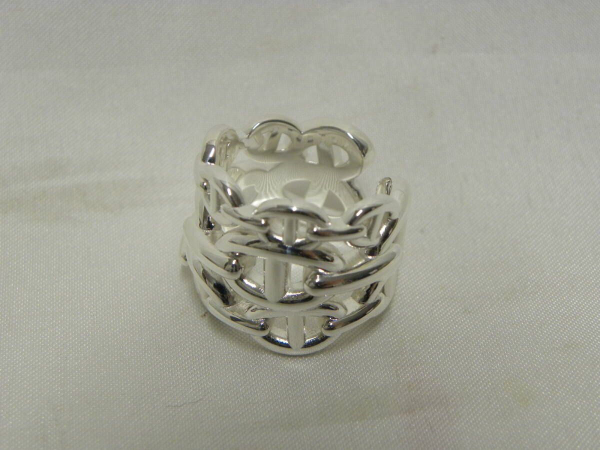  Hermes *she-n Dunk ru Anne sheneGM 54 примерно 14 номер * кольцо кольцо серебряный.925*HERMES Chaine d'ancre* новый товар * подлинный товар 