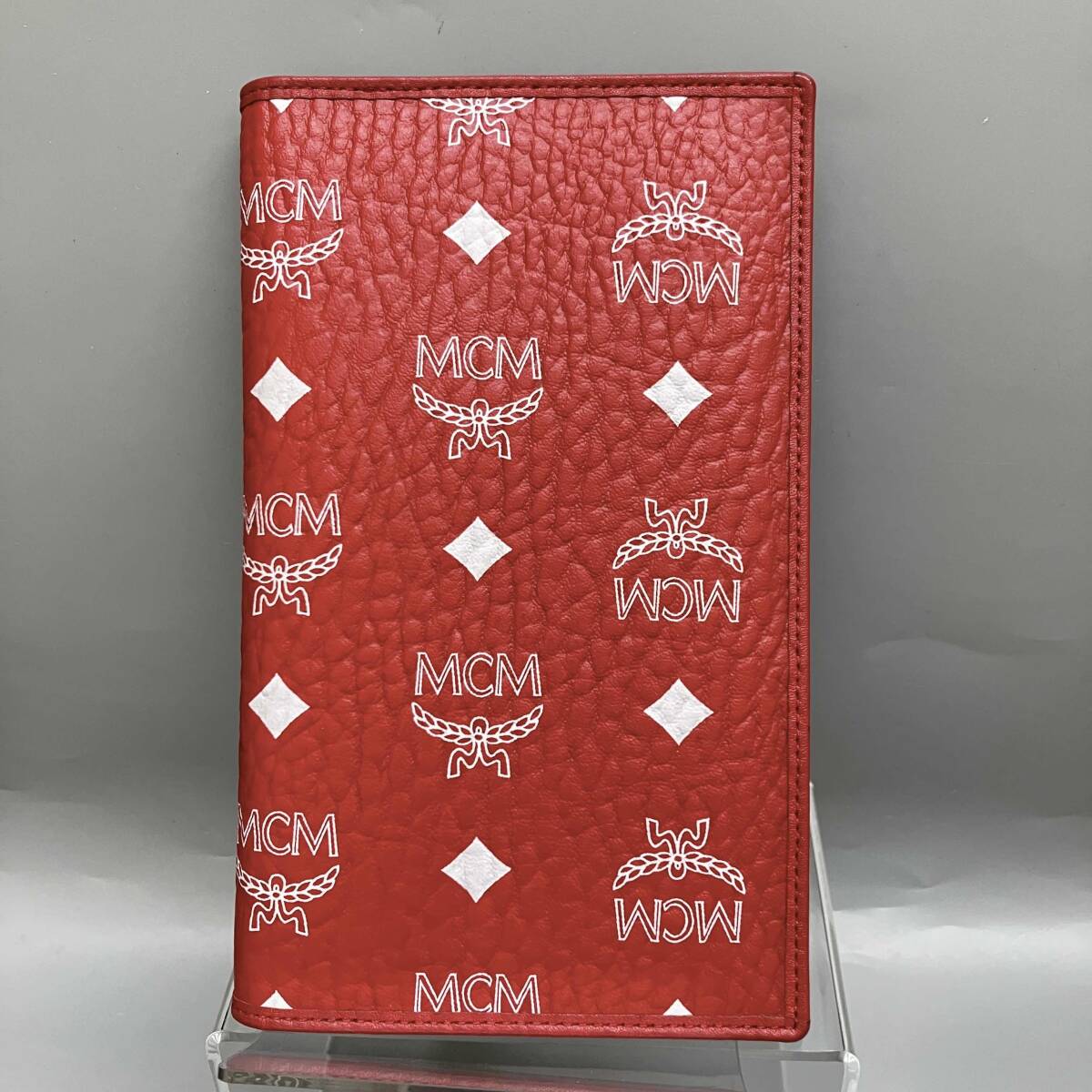 MCM エムシーエム 10141809 二つ折り長財布 レッド 店舗受取可