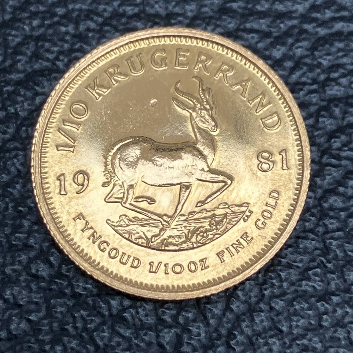南アフリカ共和国 クルーガーランド金貨 1/10オンス 1981年 K22 3.4g コイン 金 ゴールド 1/10oz_画像2