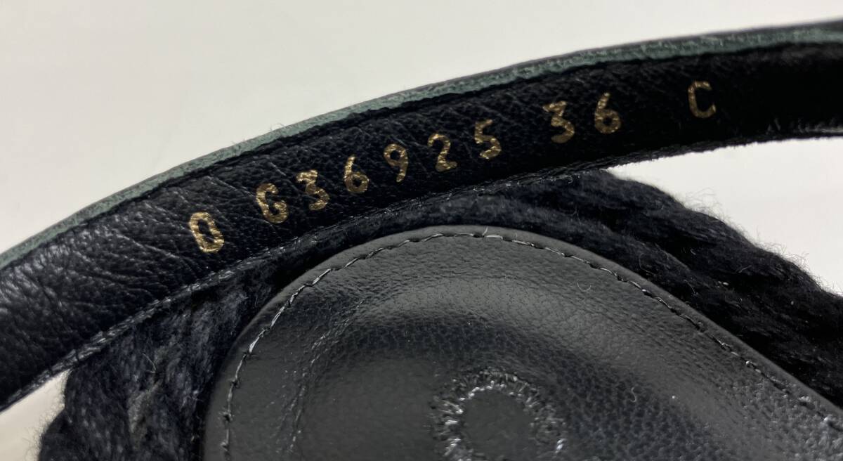 CHANEL シャネル ココマーク コ-ドサンダル レザー　ブラック サイズ36