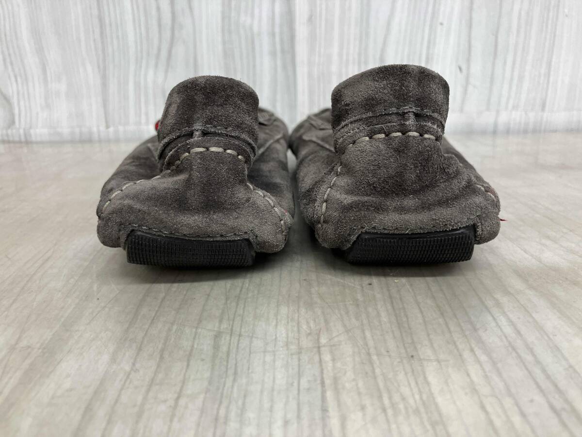 MANOLO BLAHNK マノロ ブラニク ローファー メンズ チャコールグレー size43 モカシン スウェード スクエアトゥ