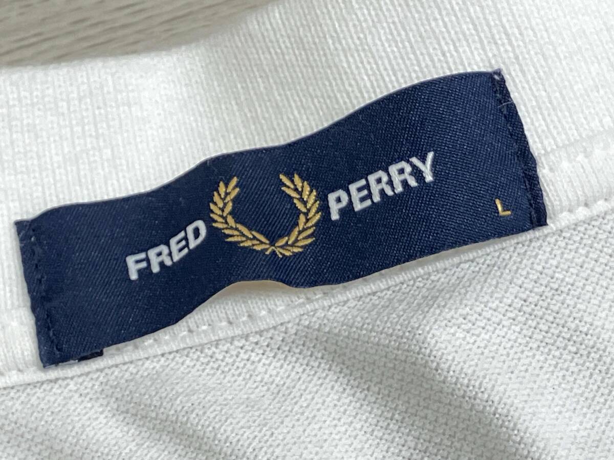 FRED PERRY フレッドペリー 半袖ポロシャツ M3600 白 ホワイト メンズ Lサイズ
