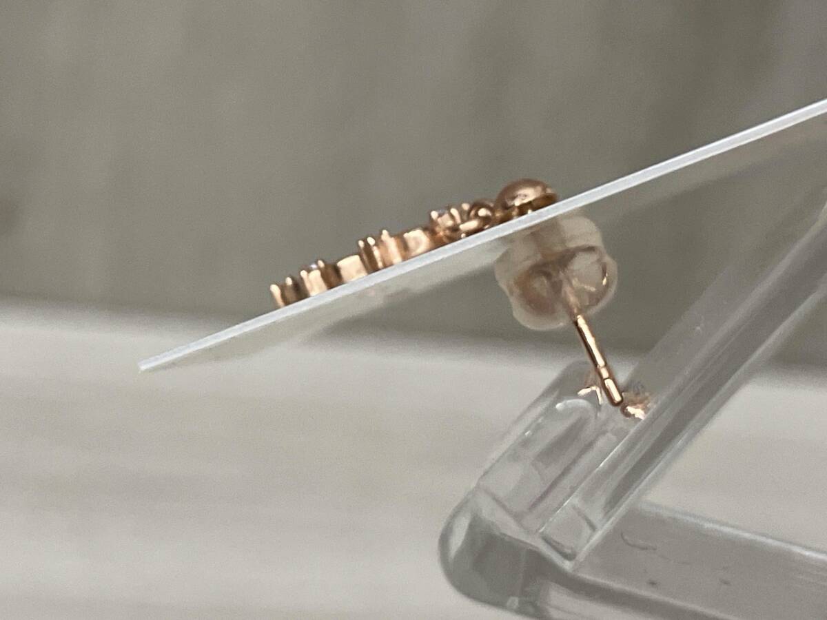 K10 透明石 ティンカーベル ピアス 約1.8g_画像2