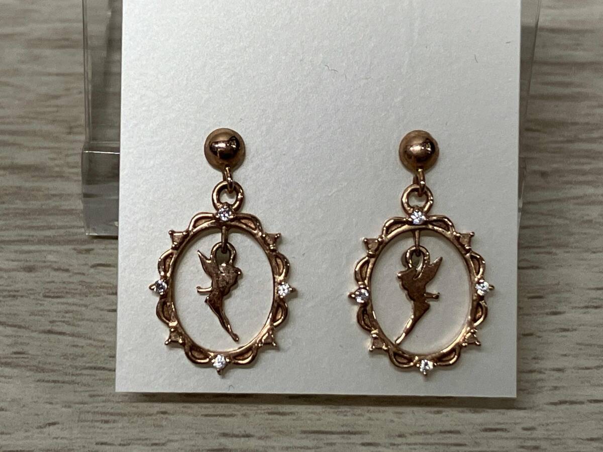 K10 透明石 ティンカーベル ピアス 約1.8g_画像1