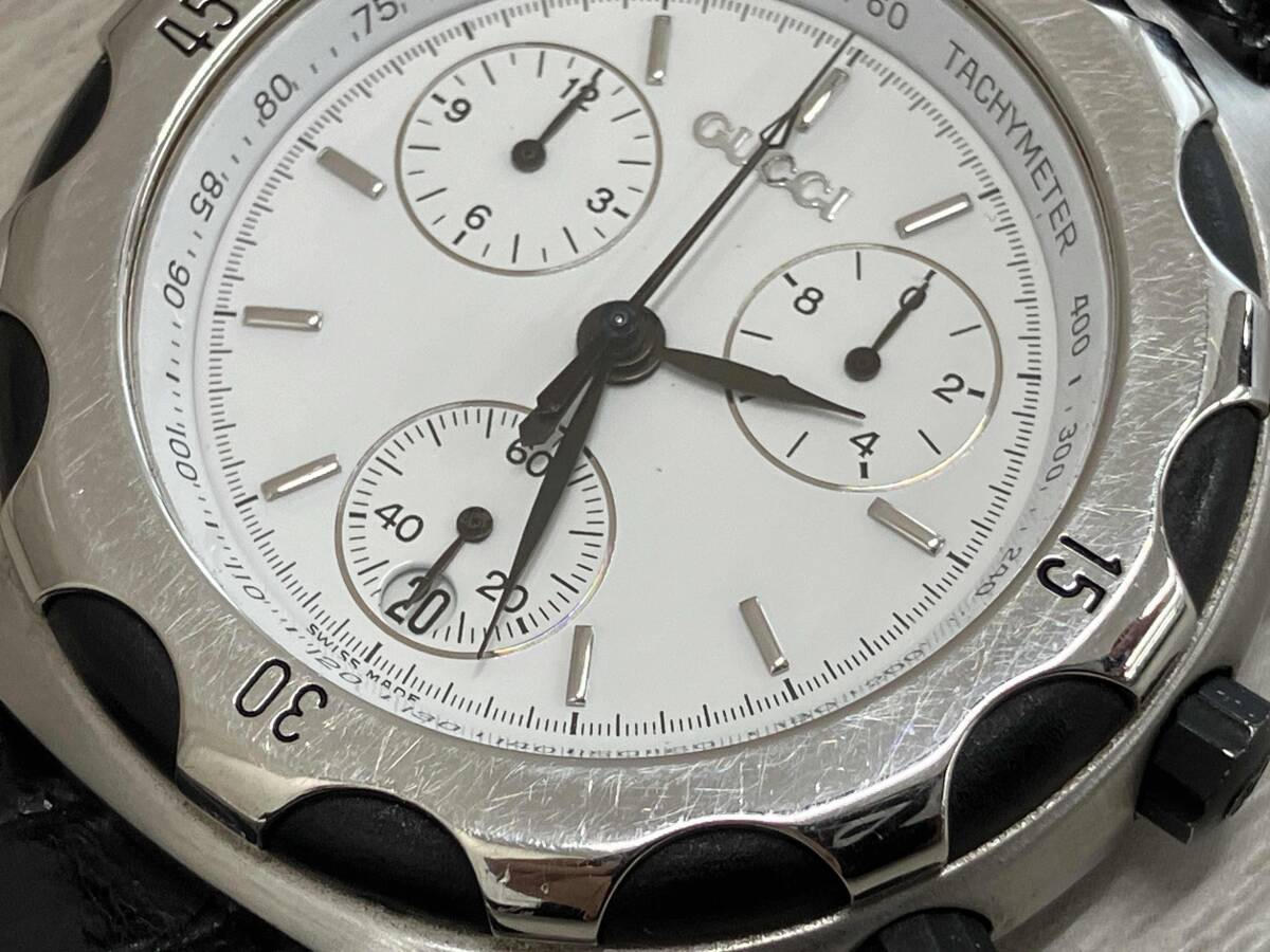 □GUCCI グッチ クロノグラフ クォーツ 50.000/50.500 GUCCI 50.000/50.500 Qz Chronograph 18K Gold Plated