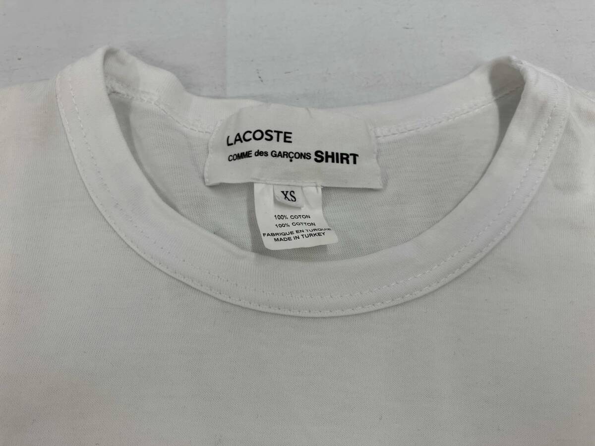 COMME des GARCONS×LACOSTE/半袖Tシャツ/ホワイト/XSサイズ/FL-T014/コムデギャルソン×ラコステ_画像5