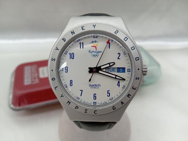 【Swatch】スウォッチ SYDNEY2000 三針 カレンダー クォーツ R7.4月電池交換済み WR 654-1 時計 腕時計 中古_画像1