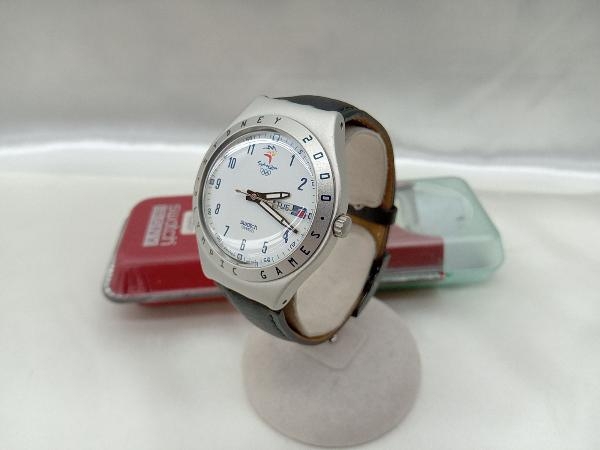 【Swatch】スウォッチ SYDNEY2000 三針 カレンダー クォーツ R7.4月電池交換済み WR 654-1 時計 腕時計 中古_画像2