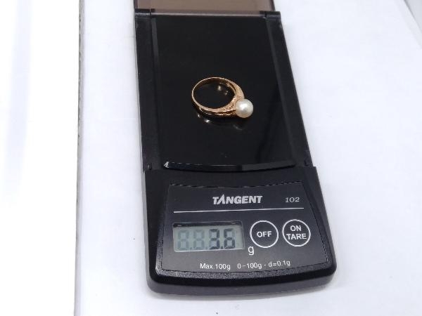 【新品仕上げ済/ソーティング付】 K18 真珠 リング 約12.5號 3.6g