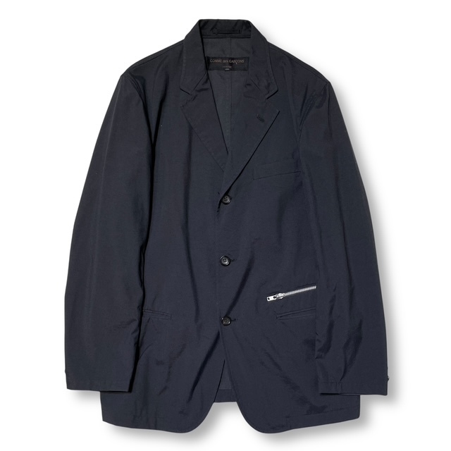 00AW archive／COMME des GARCONS HOMME ファスナーデザインパッカブルジャケット S ブラック コムデギャルソンオム 店舗受取可
