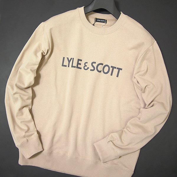 新品 ライル&スコット ロゴプリント 里毛 スウェット トレーナー M 【I51955】 LYLE&SCOTT 春夏 メンズ クルーネック コットン100%