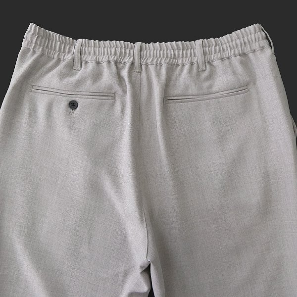 新品 タケオキクチ CAVIAN シャークスキン タック イージー パンツ L 薄灰 【P26380】 THE SHOP TK メンズ 洗える 防シワ スラックス