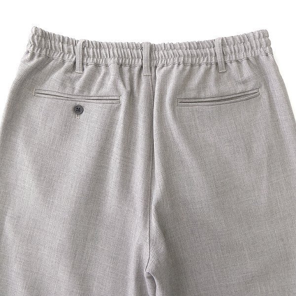 新品 タケオキクチ CAVIAN シャークスキン タック イージー パンツ L 灰 【P31620】 THE SHOP TK メンズ 洗える 防シワ スラックス
