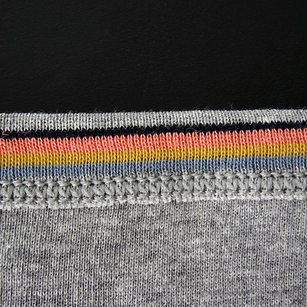 新品 ポールスミス アーティストストライプ Vネック 半袖 Tシャツ M 灰 【I58169】 Paul Smith カットソー メンズ 吸水速干 ストレッチ