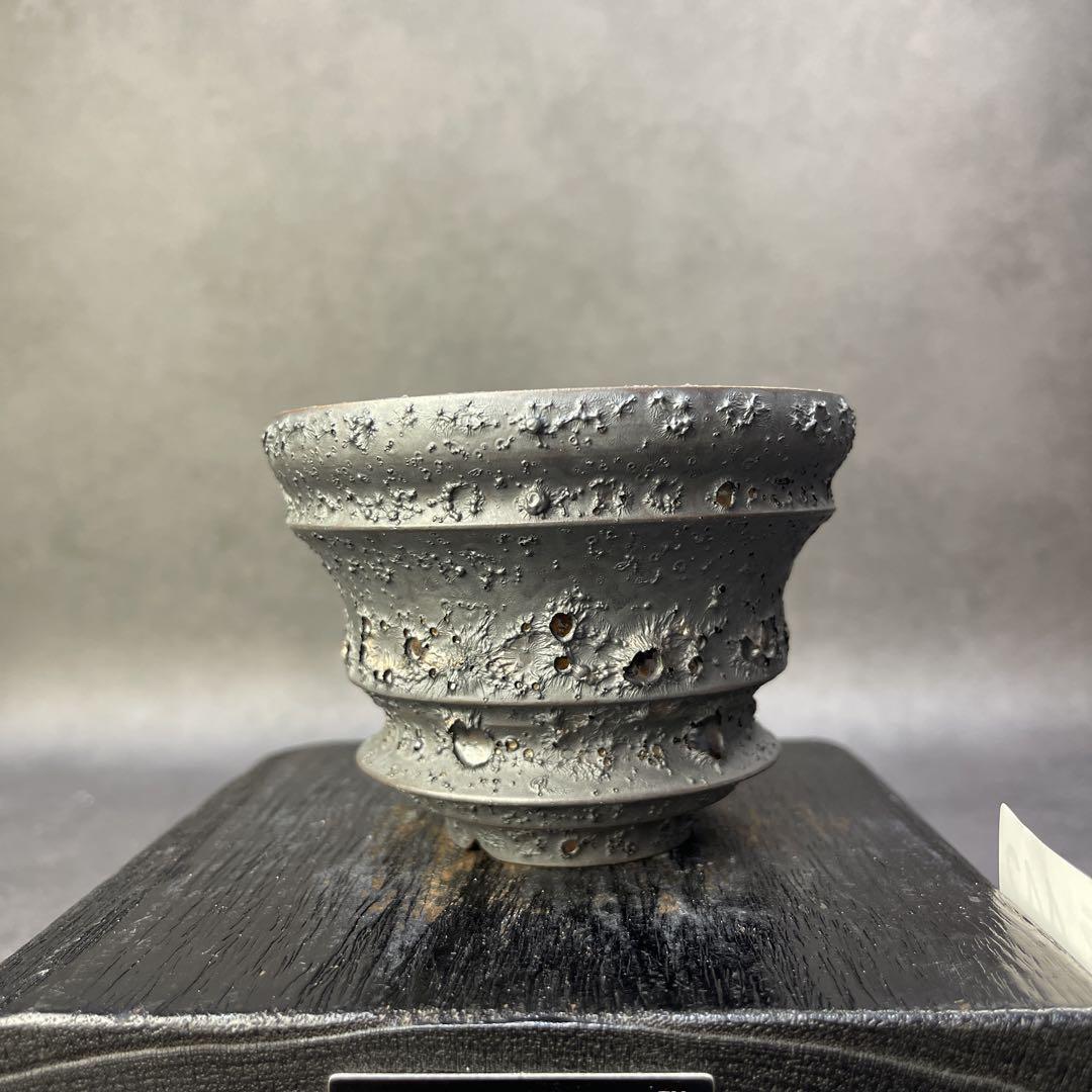 え442　 HAND Made 　植木鉢 陶器検（アガベ パキプス 姫巌竜 帝釈天 黒火焔 factory SRL カタチ制作所 グラキリス 塊根植物 亀甲竜