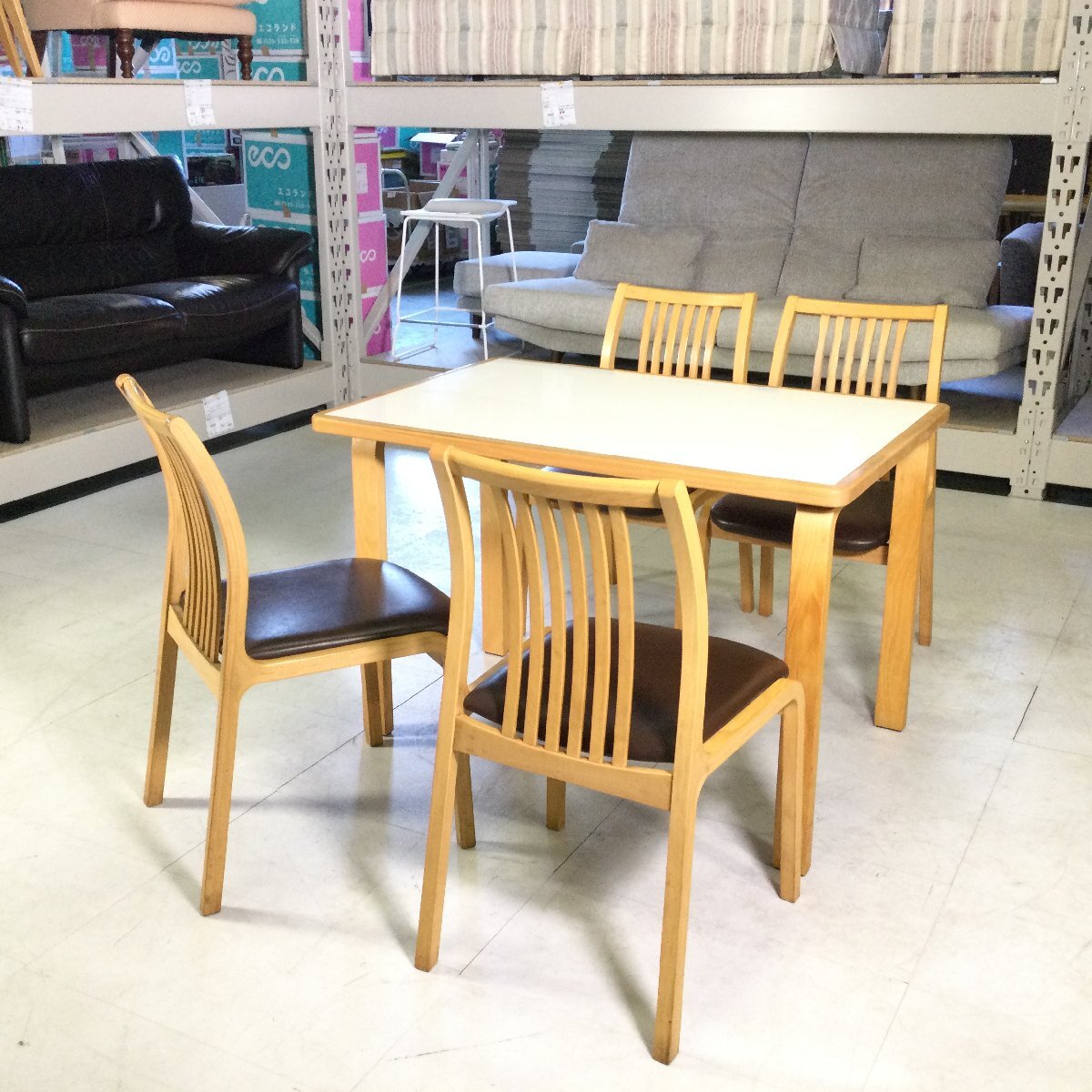1305 天童木工 tendo ダイニングセット ダイニングテーブル ダイニングチェア 4腳 ジャパニーズモダン ②