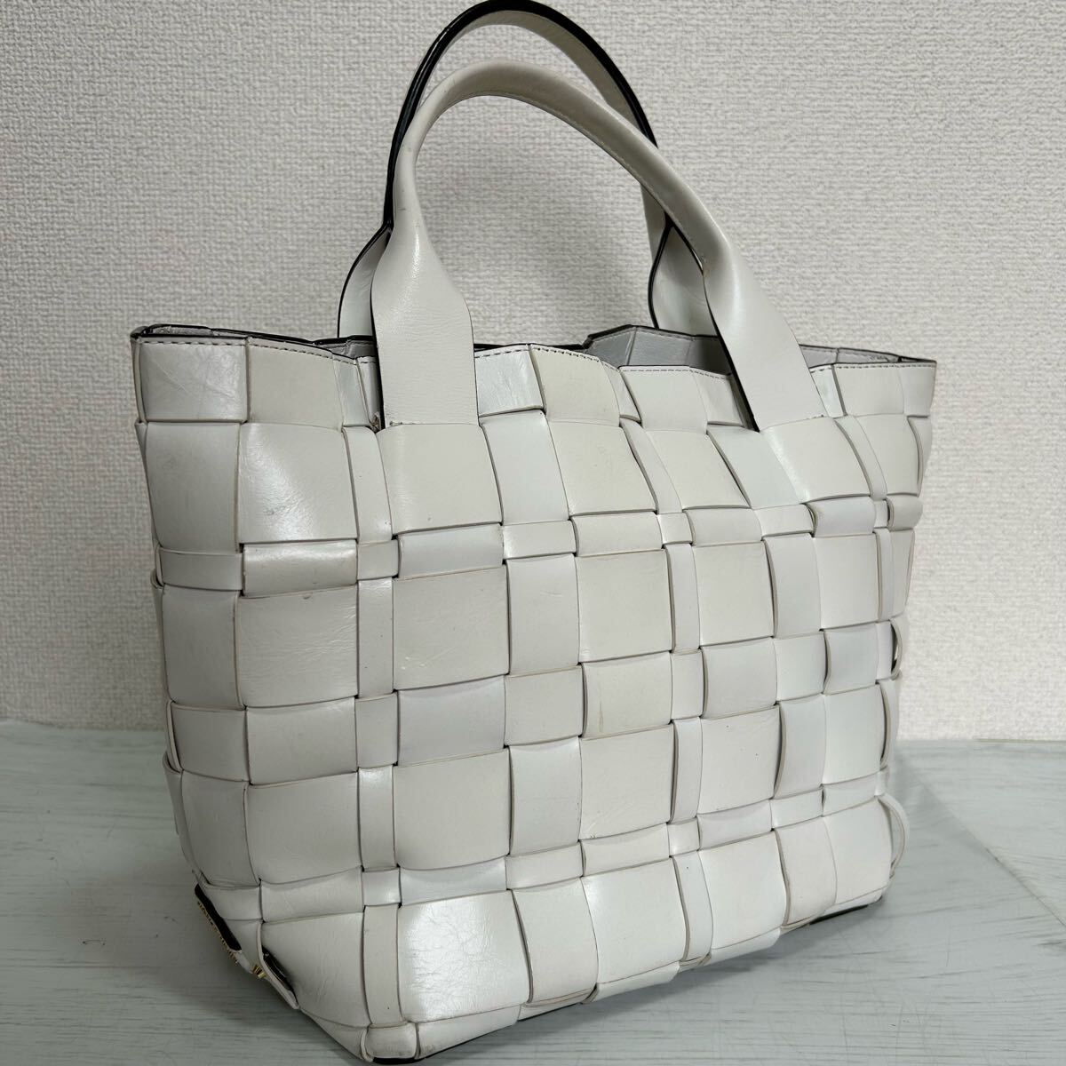 MICHAEL KORS Michael Kors женский вязаный корзина сумка . сумка большая сумка . натуральная кожа телячья кожа кожа белый цвет белый большая вместимость бренд 