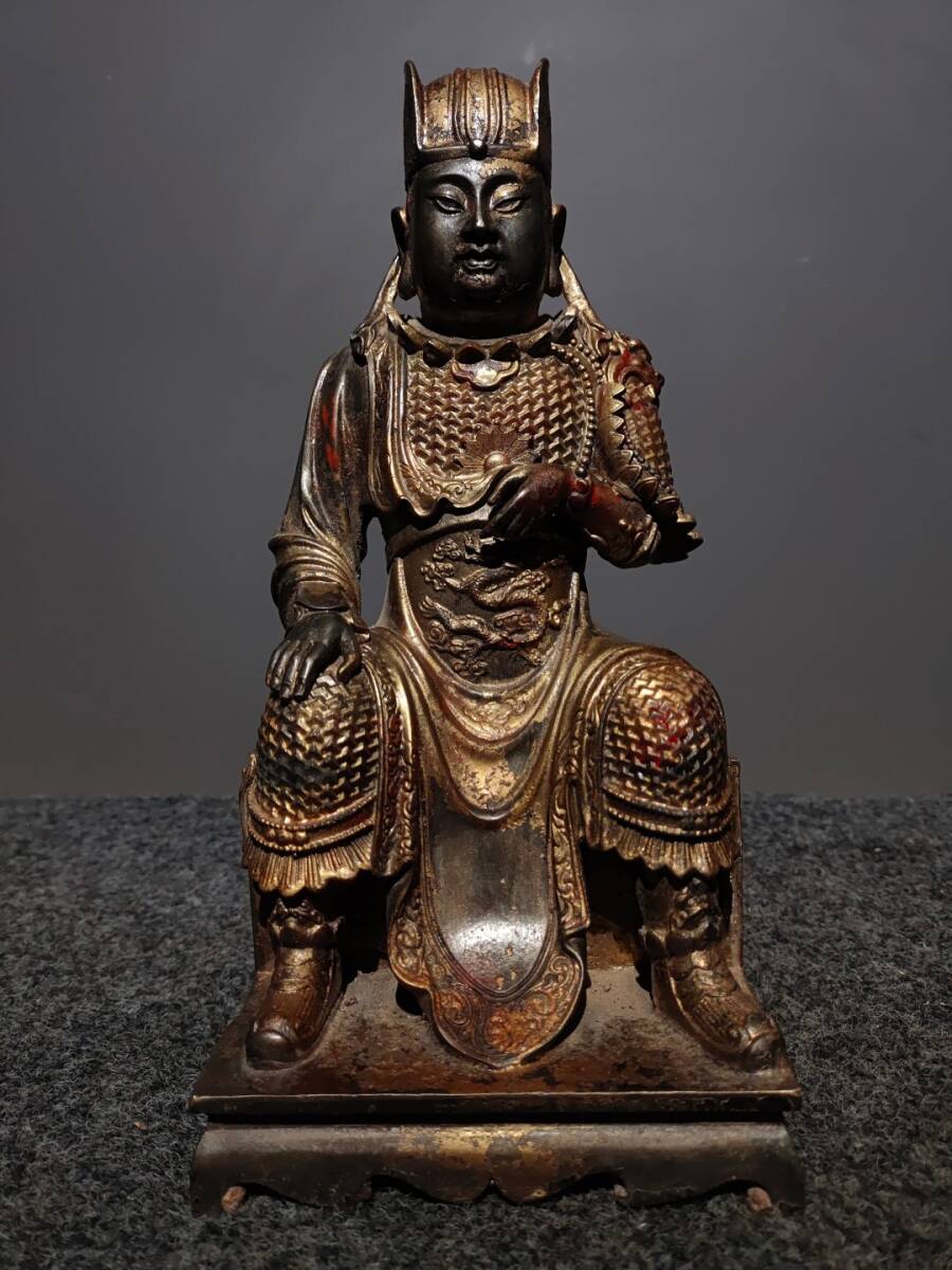 仁】『銅製・泥金・朱砂・文昌星君像・仏像・宗教・仏教古美術